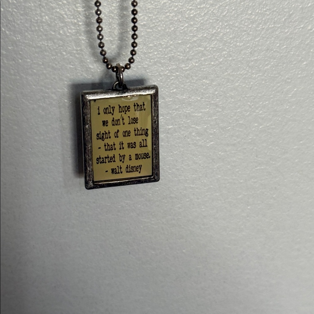 Disney "It All Started by a Mouse" necklace
